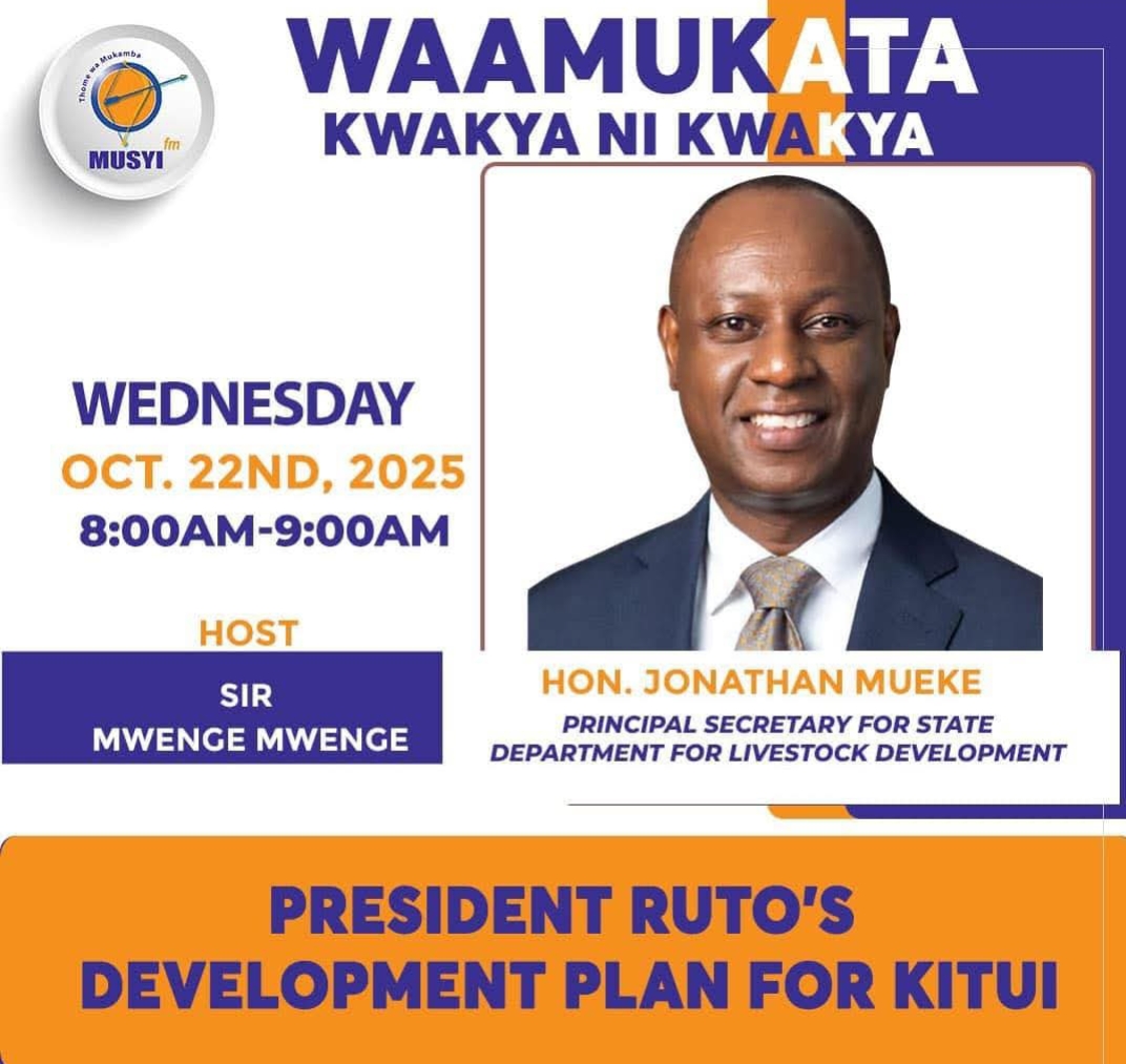 PS Jonathan Mueke Defends Government Projects in Kitui, Urges Kamba Nation to Embrace President Ruto’s Development Wave