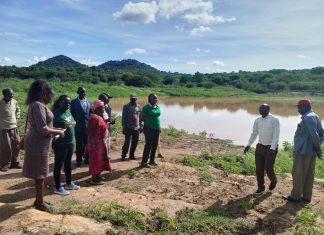 Mark Nding’o officiates fencing of Masimbani Earth Dam project